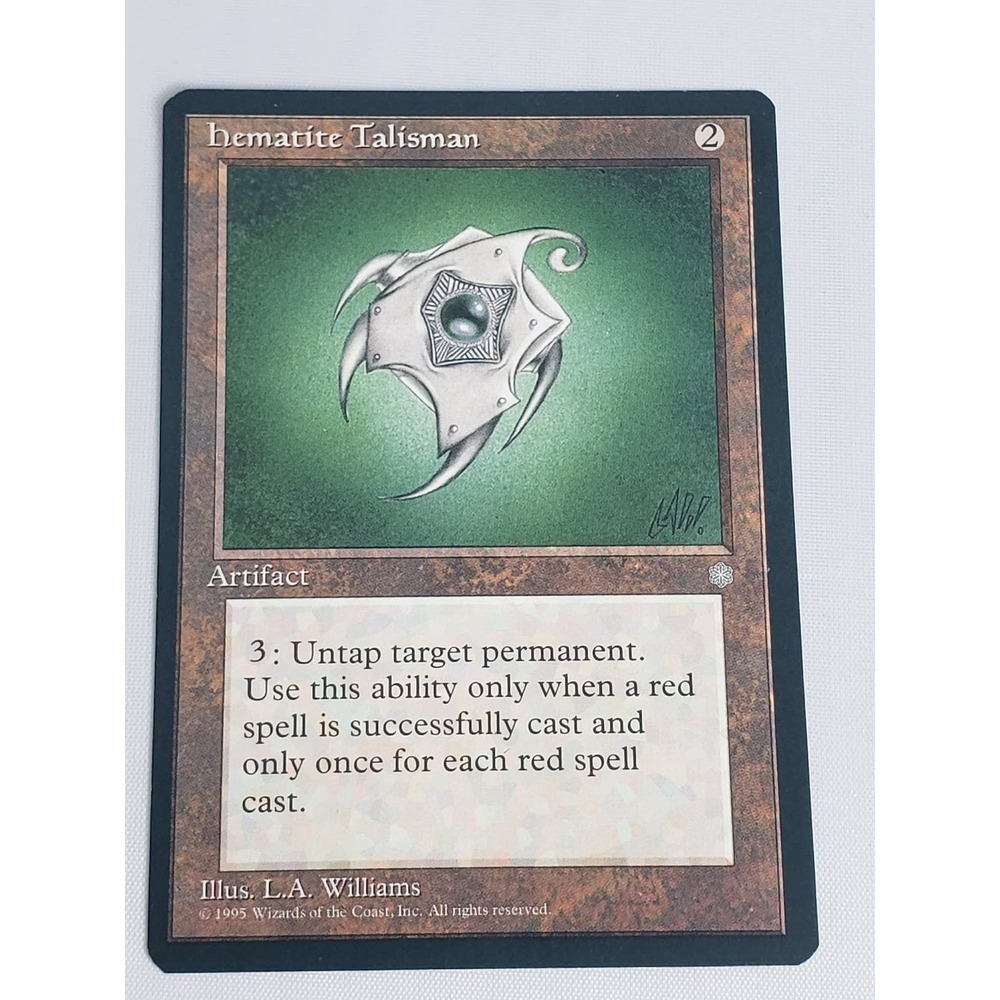 Magic The Gathering Hematite‎ Talisman Ice Age 1995 Uncommon MTG Artifact Card
